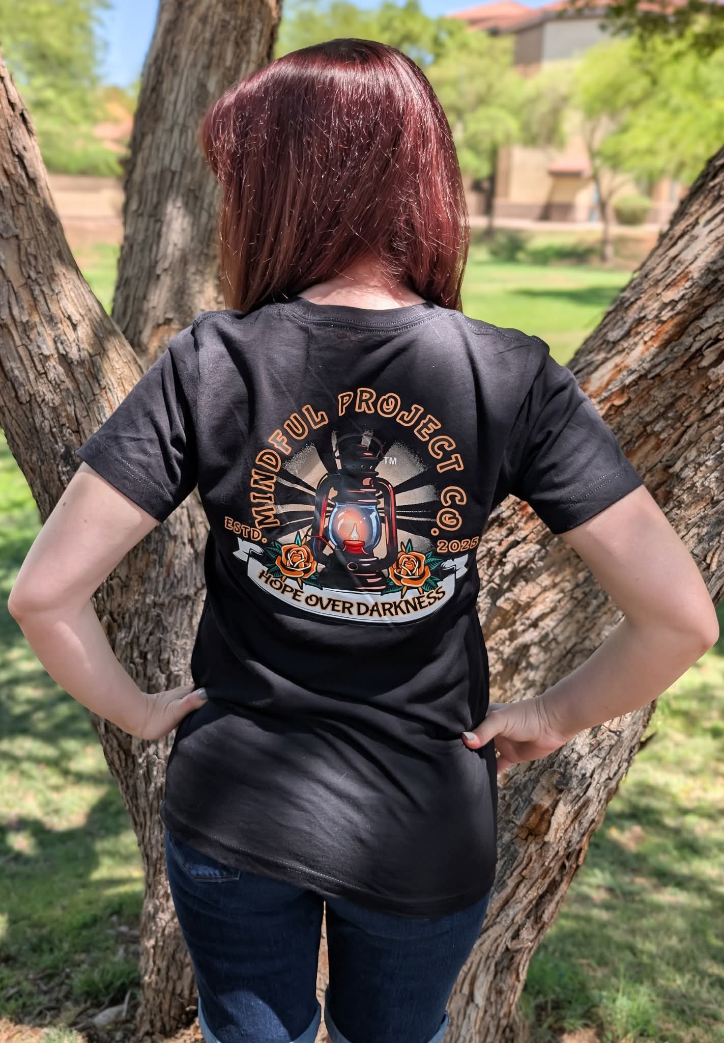 Hope Over Darkness - Black T-shirt