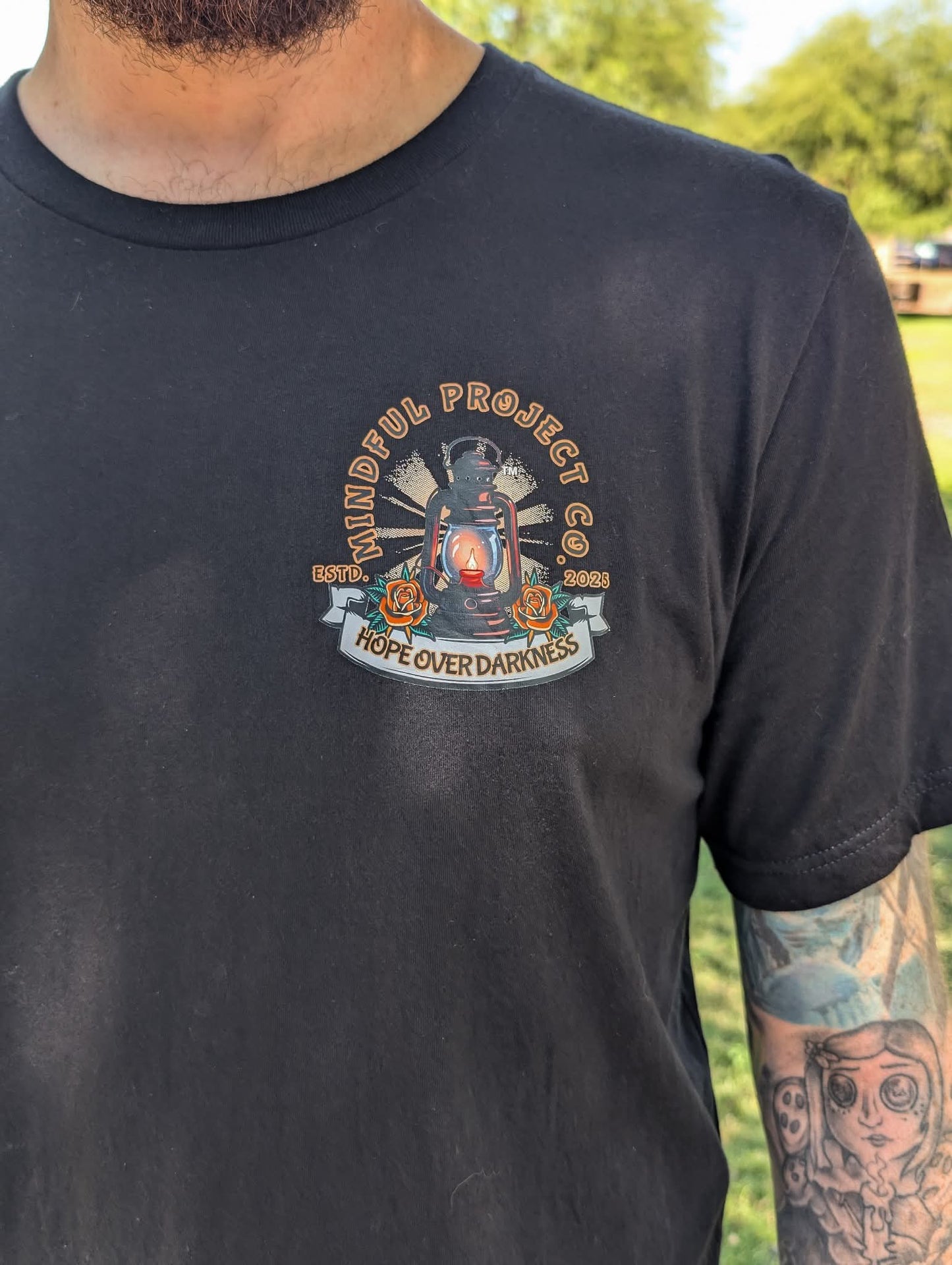 Hope Over Darkness - Black T-shirt