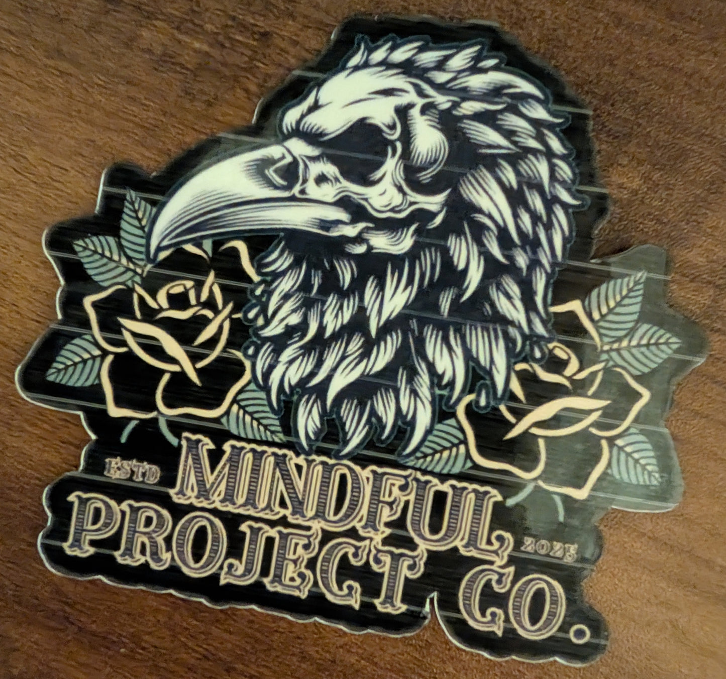 3inch Raven Skull Vinyl Sticker
