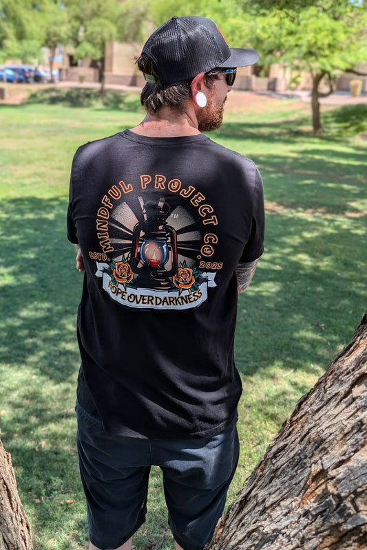 Hope Over Darkness - Black T-shirt