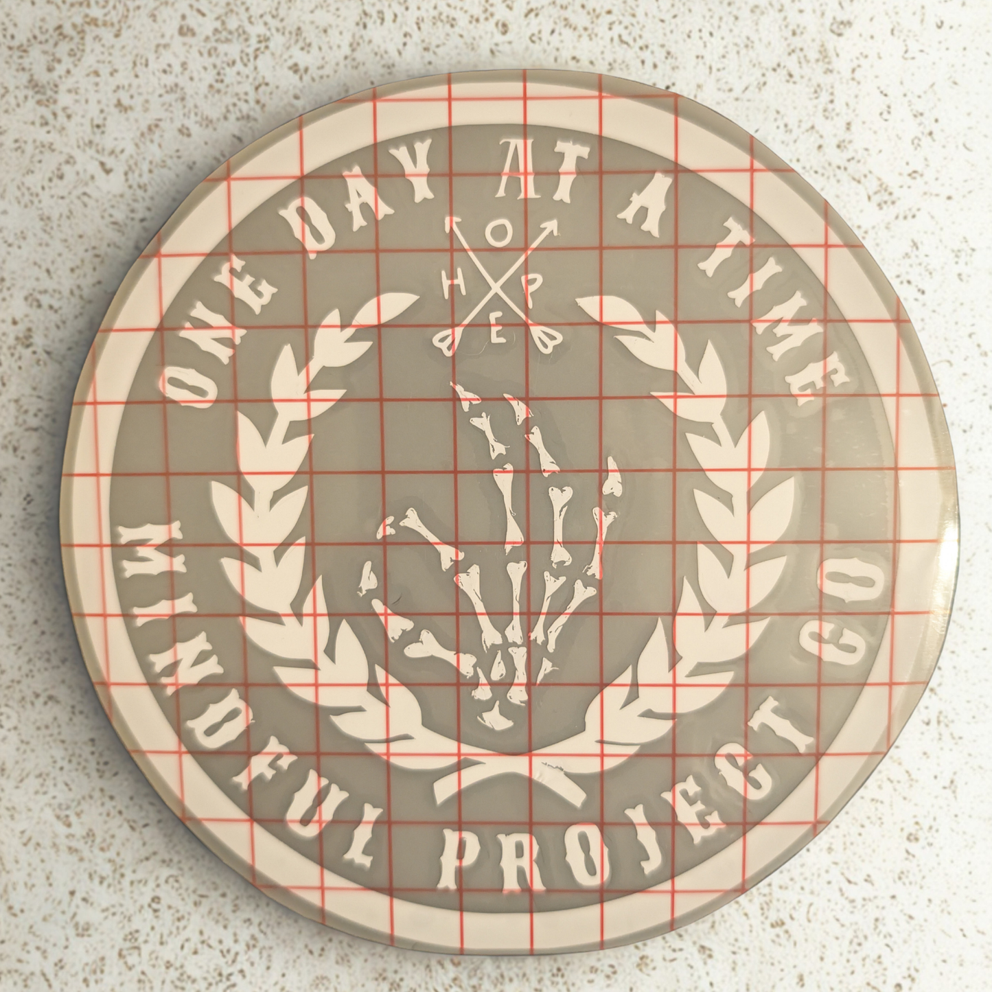 One day at a time 6" die cut sticker