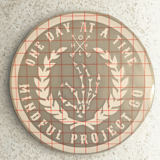 One day at a time 6" die cut sticker